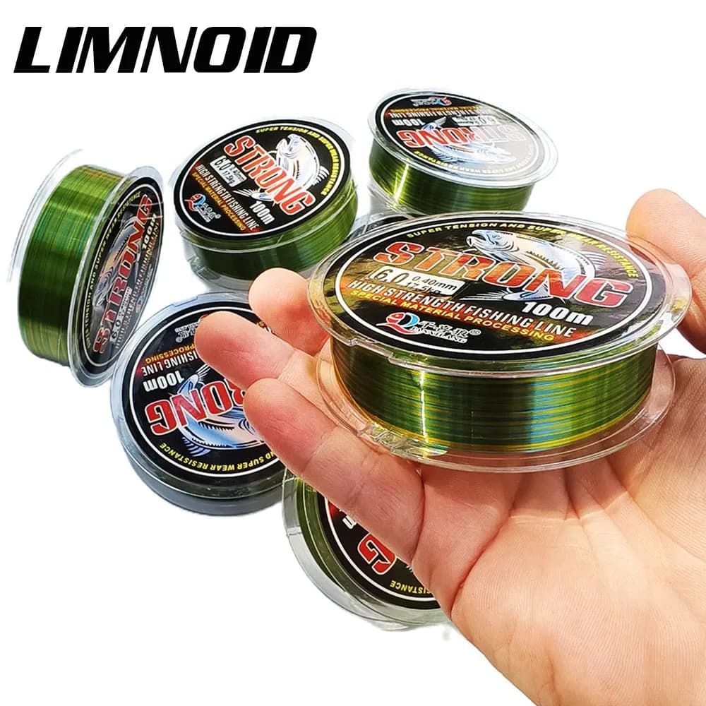 Nylon Limnoid 100m, 3.8kg-21kg, Super Resistant, Urto Absorption, Rapid Cutting in Water, Compatible with Salt Water and Sweet