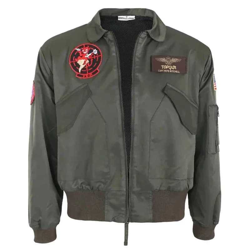 ★ Costume di Halloween per Cosplay, Giacca Verde da Pilota Top Gun Maverick, Uniforme dell'Aeronautica Americana per Uomo e Donna, M 2026 Nuovo ♥ Guarda a me ←_←