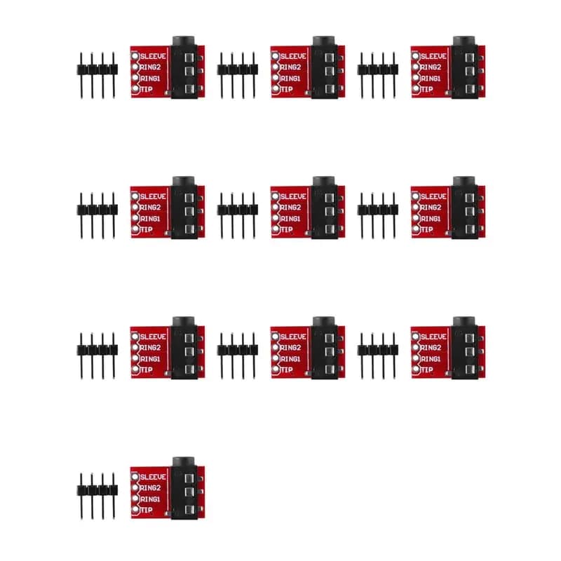 Scheda di connessione 10X TRRS 3.5mm Jack per cuffie, video, audio, MP3 - Modulo connettore professionale multiuso