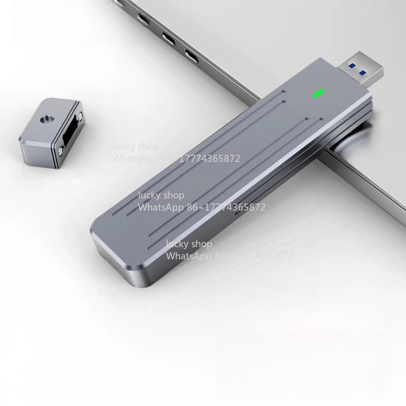 Scatola per disco rigido mobile Lettore a stato solido NVME doppio protocollo plug-in SSD esterno USB 3.1