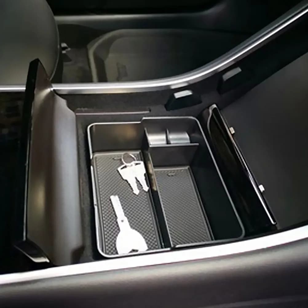 Scatola portaoggetti per console auto, organizer multifunzionale in plastica premium, custodia impermeabile per accessori auto