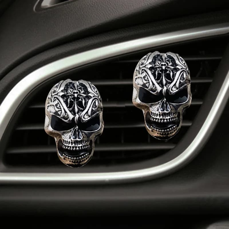 Cool Skull Car Decoration Aroma Car Diffuser Flavors Extractor Air Sauce Perfume Clips Car fragrances Odor Perfume Accessories Cars