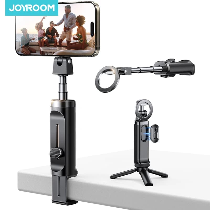 Joyroom Supporto per telefono per aereo Bastone selfie magnetico per iPhone Supporto per telefono per aereo universale Supporto per telefono per aereo per scrivania ZS509