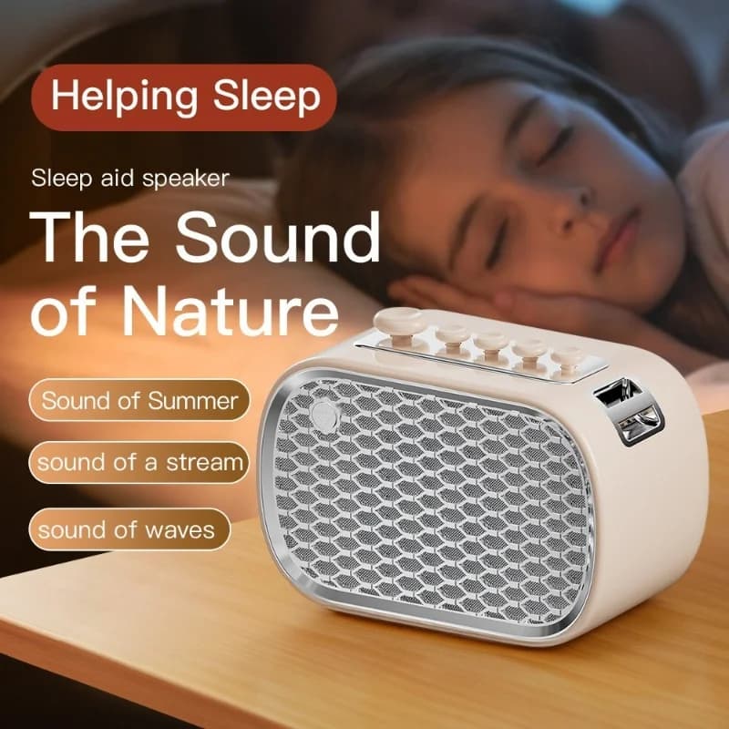 P13 White Noise Machine Bluetooth Speaker Sleep Sound Therapy with Natural Sounds for Adults Babies USB-C Timer for Bedside Home