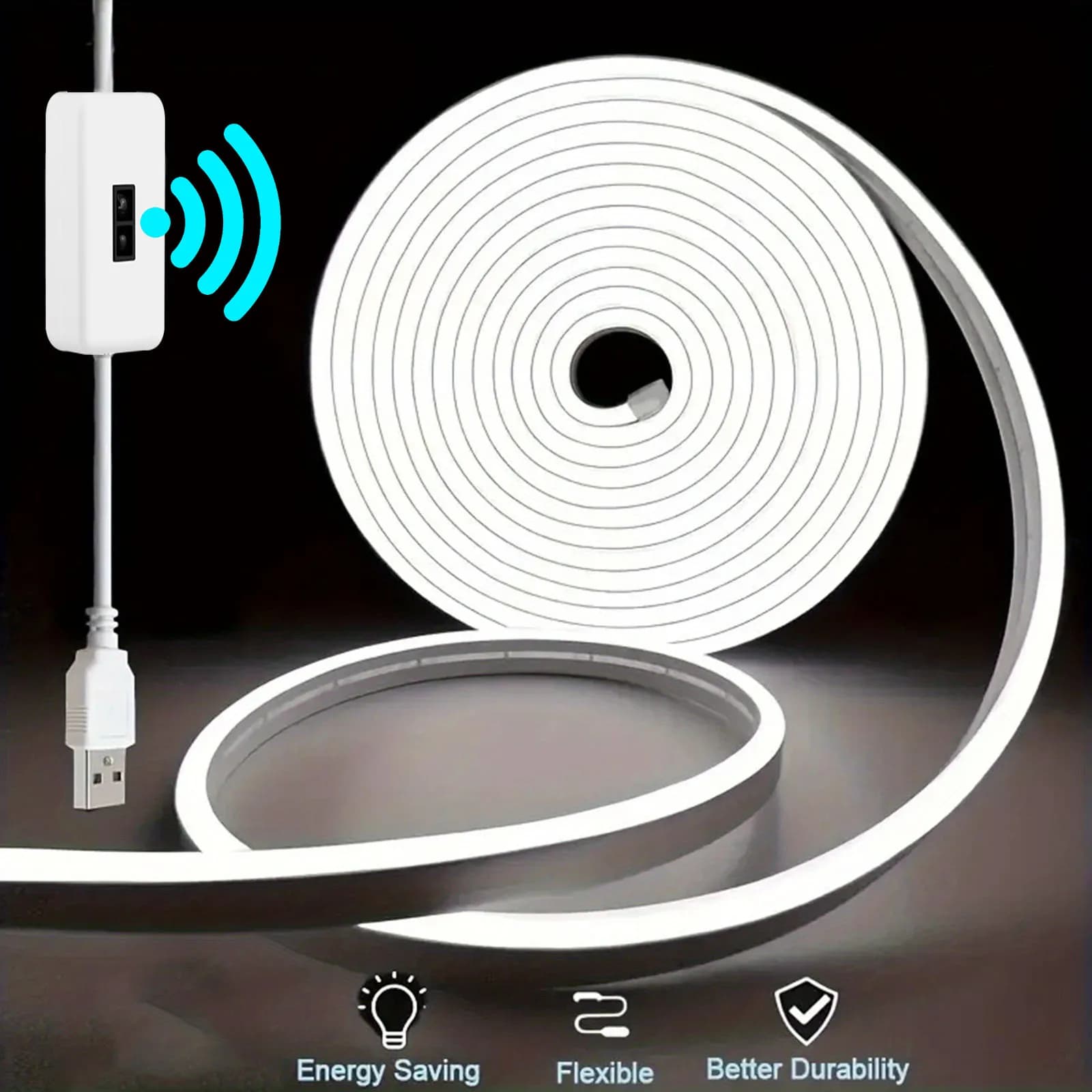 5V USB LED Neon Light Strip Smart gesture sensor Dimmer Waterproof Silicone Flexible Circuit Neon Corda Tupe Room Decoration
