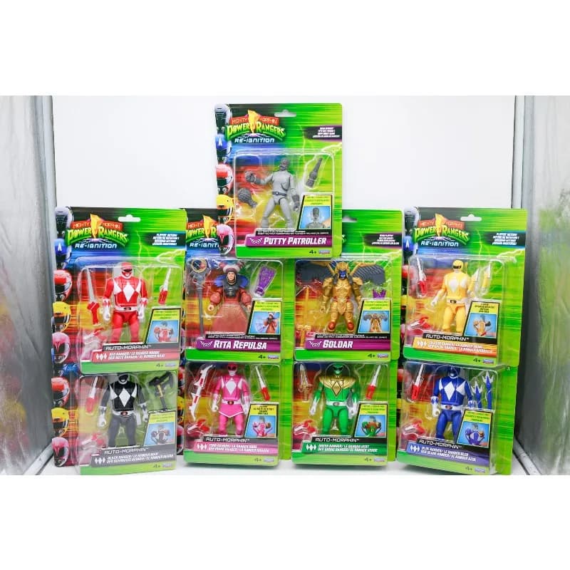 Playmates Mighty Morphin Power Rangers Re-Ignition Auto-Morphin Rita Repulsa Goldar Putty Patroller Bambole Giocattolo da Collezione Ornamenti