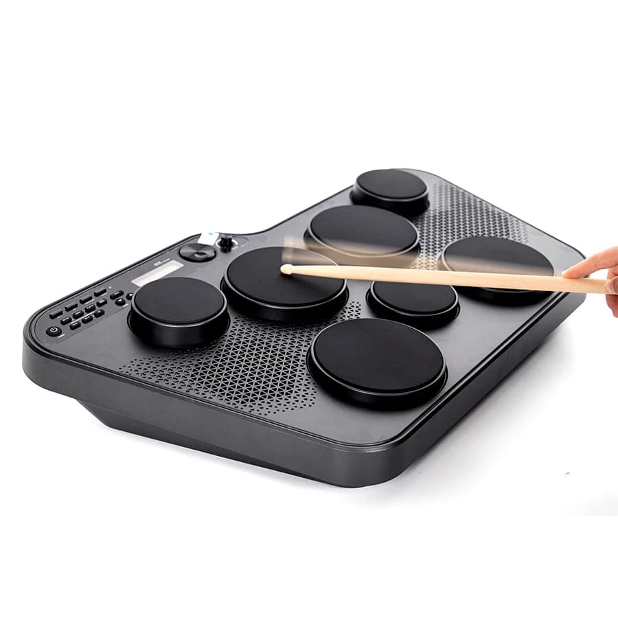 Pad per percussioni da tavolo Kit batteria elettrica digitale Set di batteria elettronica da tavolo compatta portatile multi pad