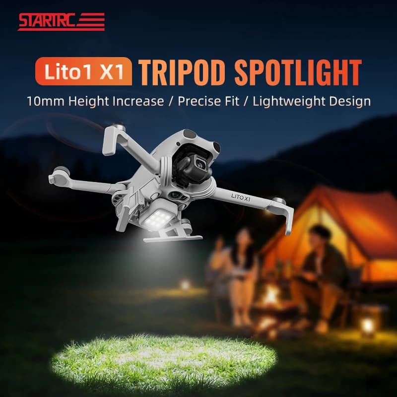 10mm Shockproof Heightened Legs Led Landing Gear Night Light For Dji Lito1 X1 Drone Accessories Lightweight Design