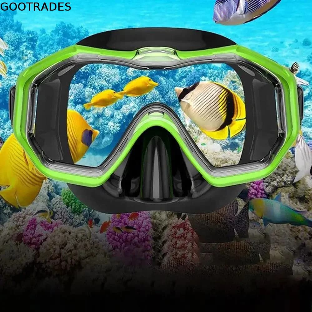 PC Glass Kids Swim Goggles PVC Strap with Nose Cover Snorkel Swimming Goggles Anti Fog Anti-Leak Pool Swim Eyewear 3-8Year Olds