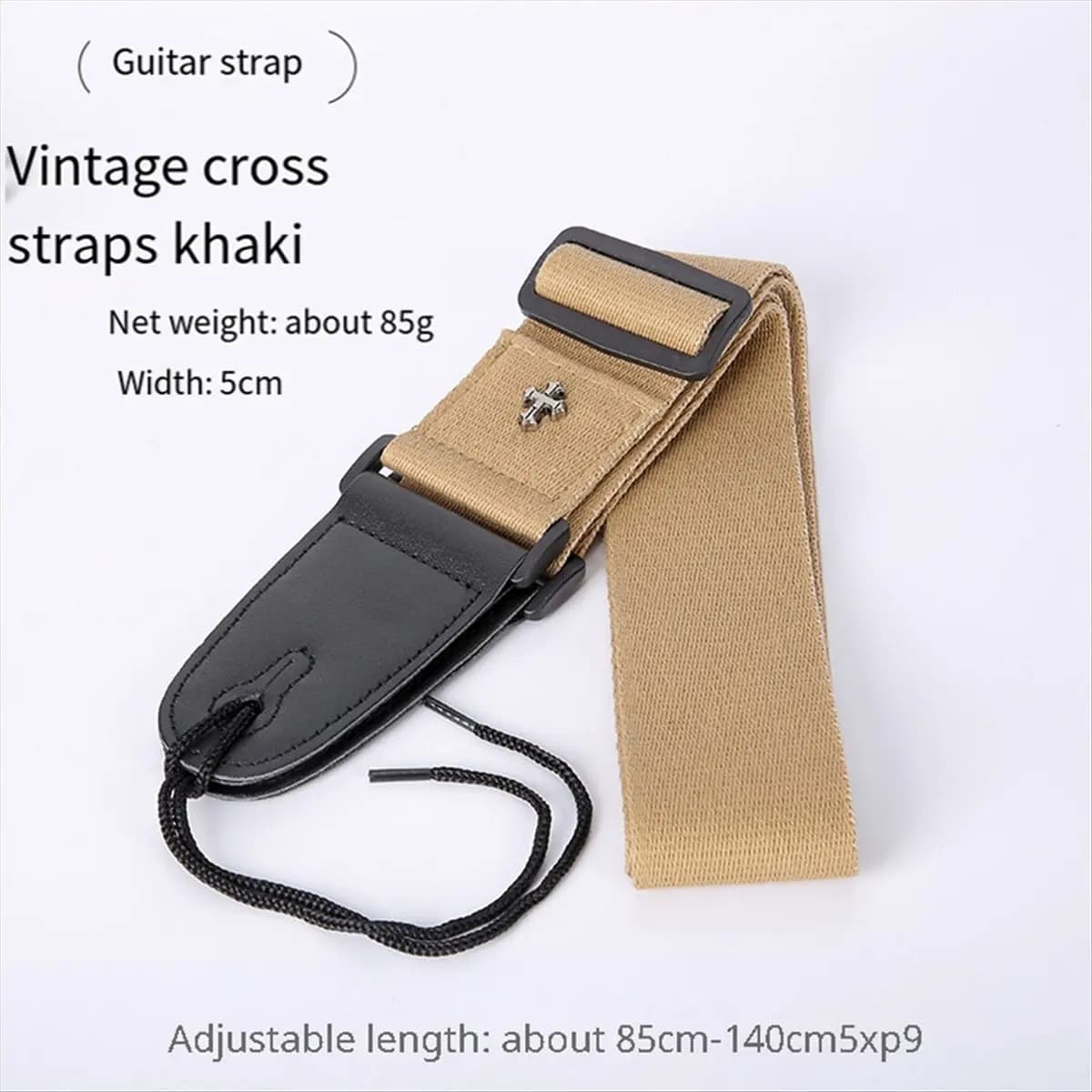 Tracolla Sportiva Kaki per Chitarra Acustica, Chitarra Elettrica, Basso Elettrico, Ukulele