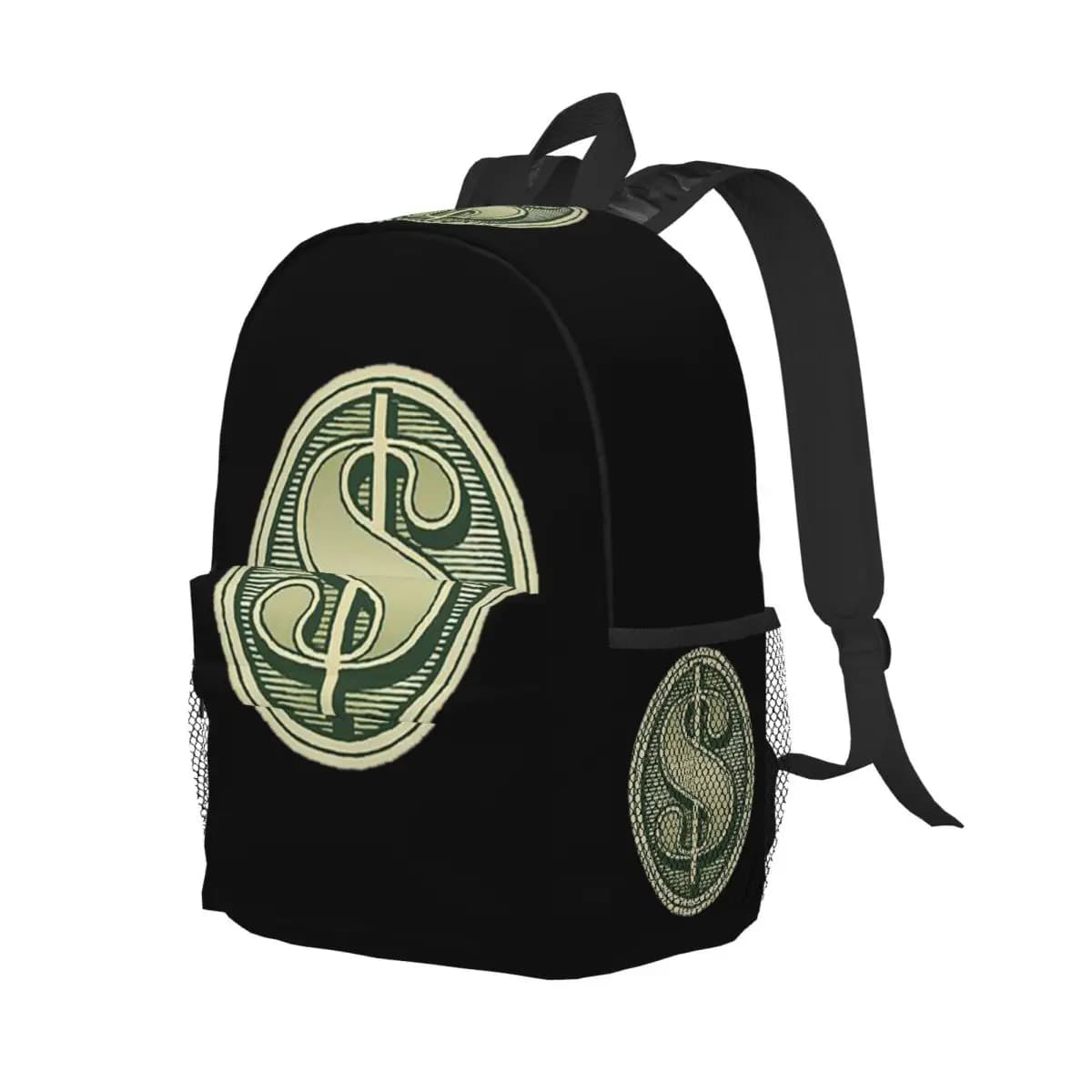 Zaino con logo American Money Dollar Zaino per studenti Ragazzi Ragazze BookBag Borsa da scuola per bambini Borse a tracolla per laptop per uomo Donna