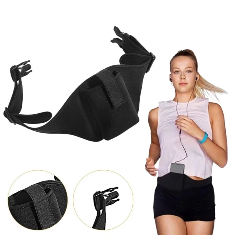 Marsupio porta microfono da fitness con custodia per microfono, ideale per palestra, immersioni, allenamento e corsa
