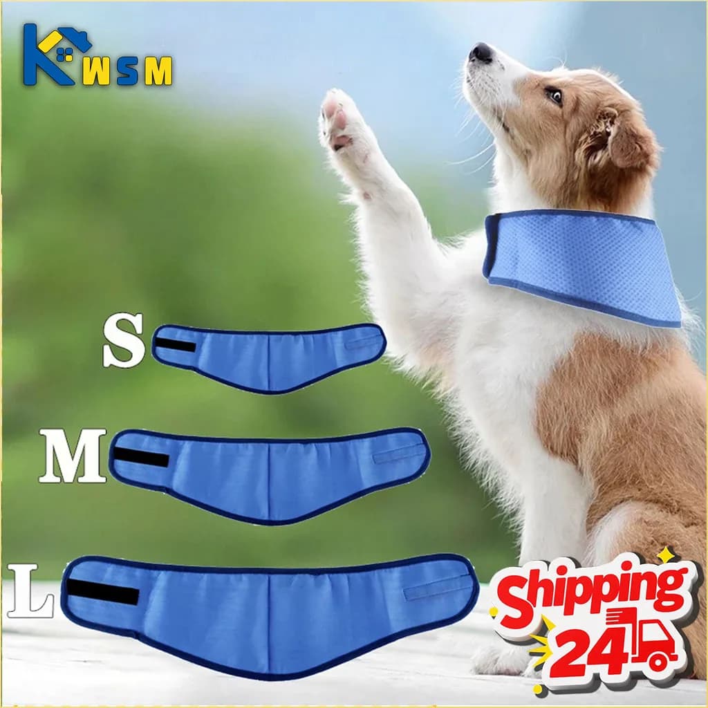 1-10 Pezzi Sciarpa Rinfrescante per Cani, Bandana Estiva in Seta Ghiacciata per Alleviare il Calore, Tappetino Refrigerante Riutilizzabile per Animali Domestici