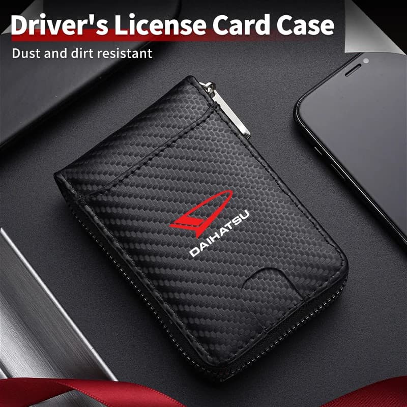 Nuovo Portatile Super Sottile Portafoglio Morbido Mini Porta Carte di Credito Per Daihatsu Terios Sirion Mira Materia Rocky YRV Feroza Char
