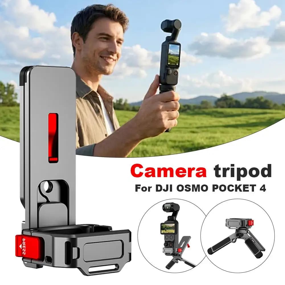 Supporto treppiede magnetico per DJI Osmo Pocket 4/3 – Lega di alluminio multifunzionale, leggero e flessibile per la ripresa