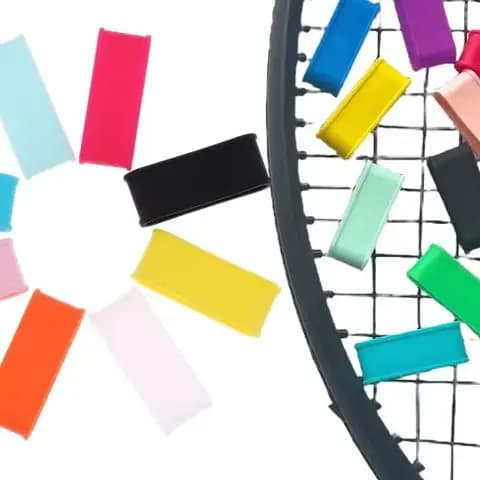 4Pcs Silicone Tennis Racket Grip Rings Rubber Sweat-Absorbing Bands Elastic Handle Closure Stretchable Tennis Accessories