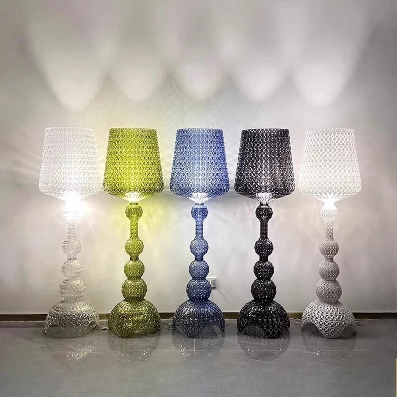 Lampade da Terra in Acrilico Traforato Stile Italiano, Lampadari a Sospensione per Salotto e Camera da Letto, Luci Decorative a Forma di Calice per Hotel e Lobby