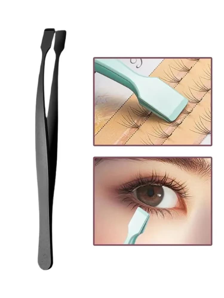 Fake eyelashes, make-up tool, eyelash applicator, anti-slip tweezers to separate eyelashes, ideal for travel and salons