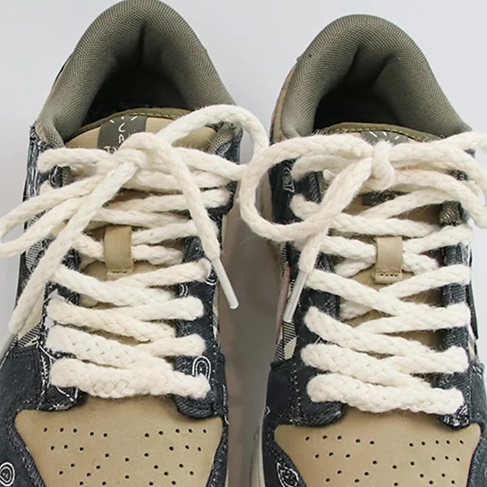 2 Pezzi Lacci per Scarpe Intrecciati in Poliestere, Lacci Spessi per Scarpe Sportive, Corsa, Pattinaggio, Sci e Casual