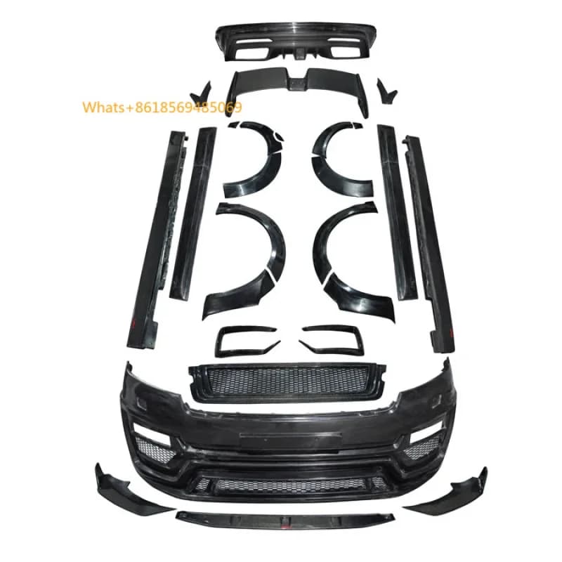 Body Kit Rover Velar Front Bumper Wide Flare Carbon Fiber Front Lip Rear Diffuser Side Skirts Trunk Spoiler