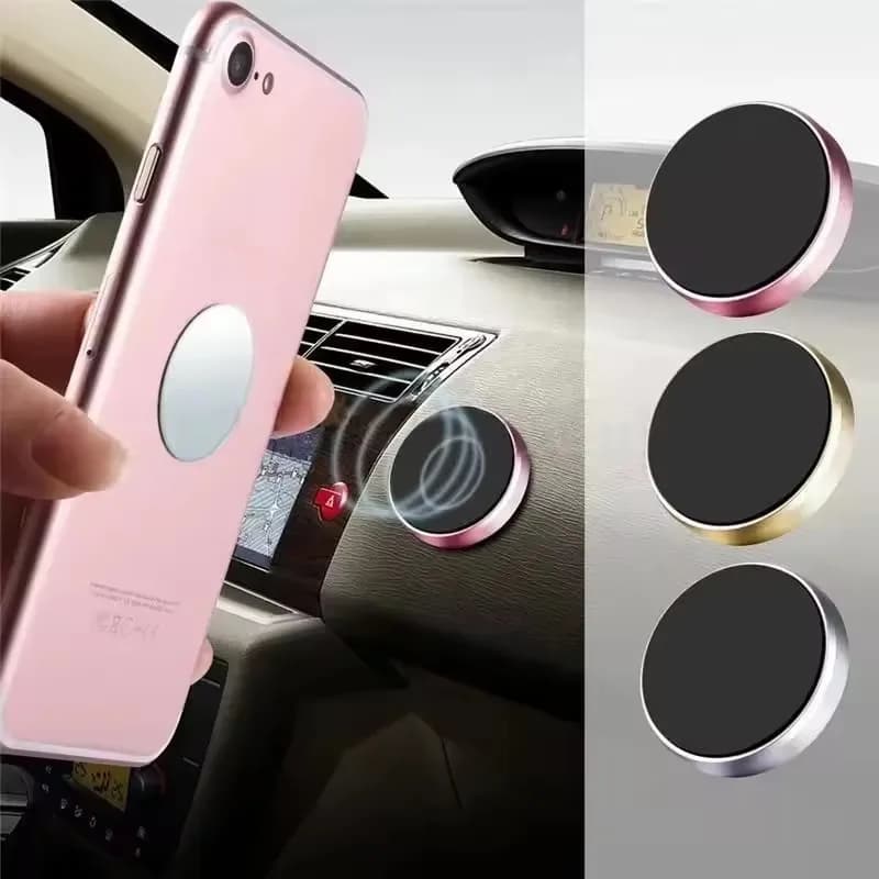 Magnetic Car Phone Holder Universal Car Phone Stand for Dashboard Wall Mounted Car Magnet Sticker Aluminum Alloy Adhesive