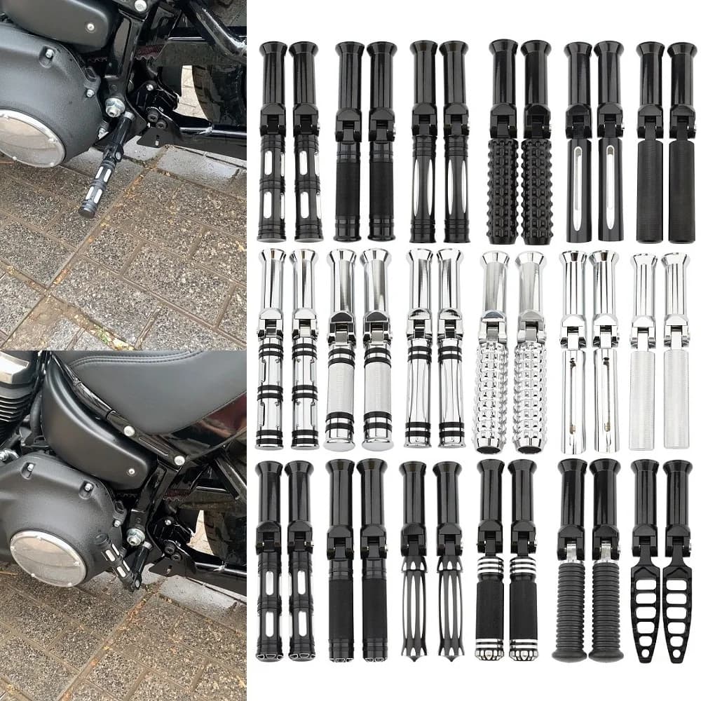 Moto Pedane Posteriori Passeggero Poggiapiedi Supporta Staffa di Montaggio Per Harley Softail FLSL FLSB FLHC FLDE FXBB FXLR FXST 18-20