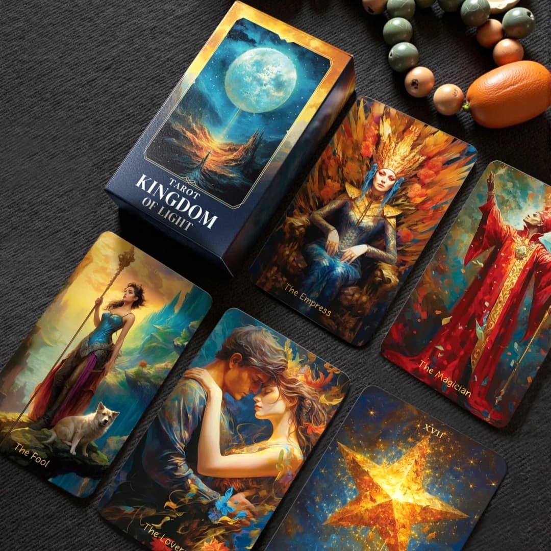 Mazzo di tarocchi per principianti 12x7 cm Tarot Rider Waite 78 Mazzo di carte dei tarocchi professionali originali del Regno della Luce con guida PDF