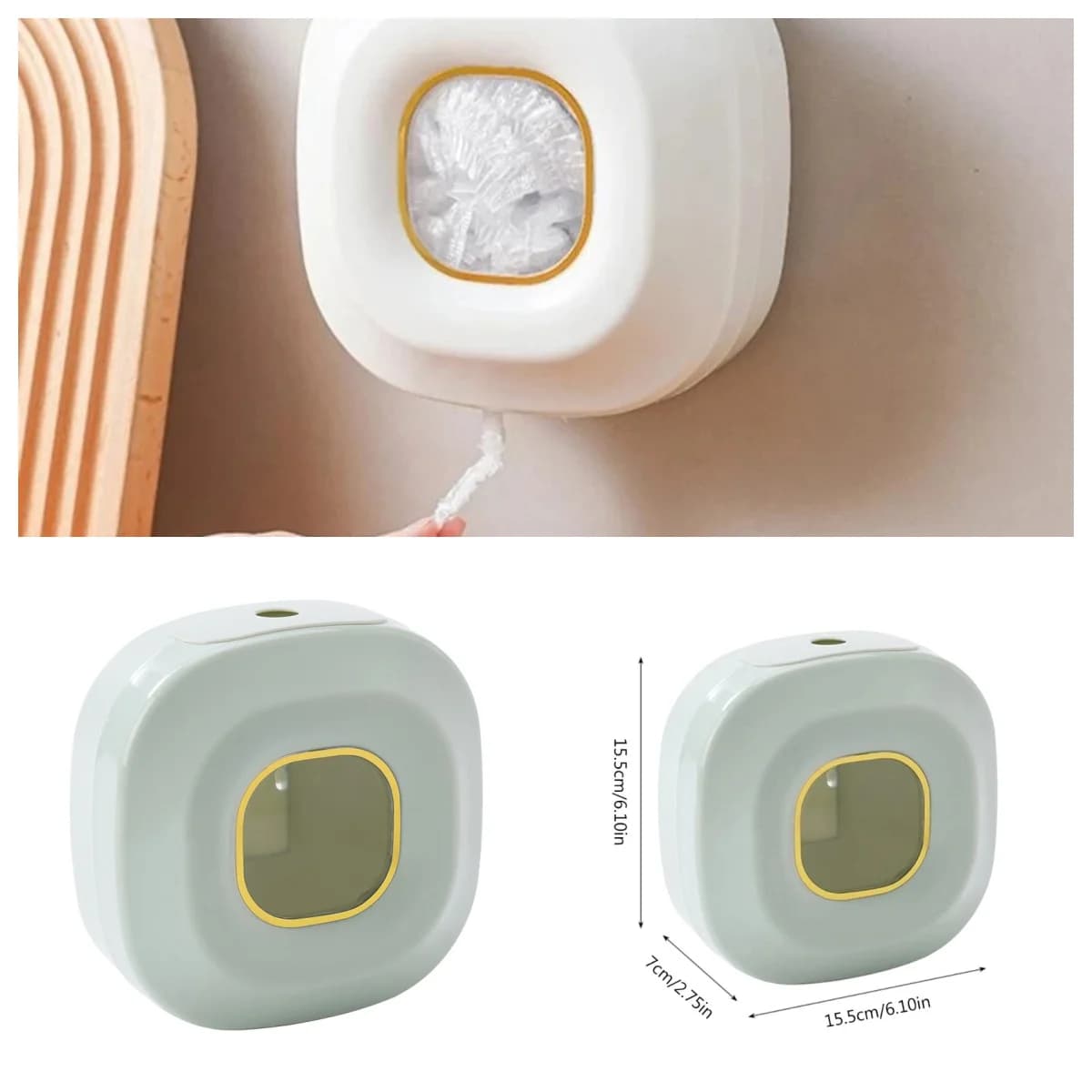 Plastic Wrap Storage Box Removable Wall-mounted Non-punching Home Kitchen Plastic Bag Organizer