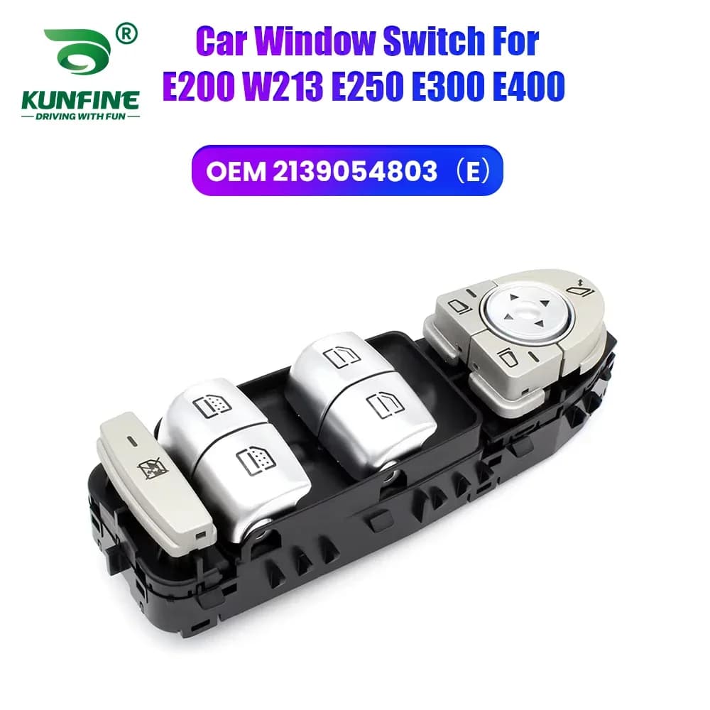 Pulsante Interruttore Finestrino Auto Anteriore Sinistro Controllo Principale Elettrico per Benz E200 E250 W213 2017 Codice Ricambio 2139054803(E)