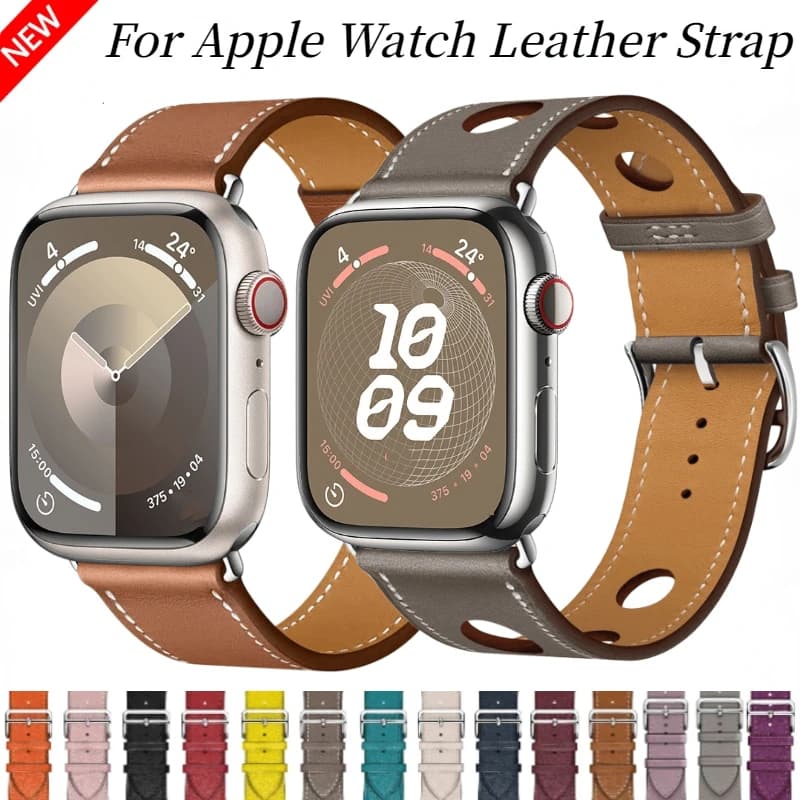 Cinturino da uomo/donna per cinturino Apple Watch 45mm 49mm 41mm 44mm 42mm 40mm cinturino in vera pelle iWatch Ultra2 10 9 8 7 6 5 4 SE