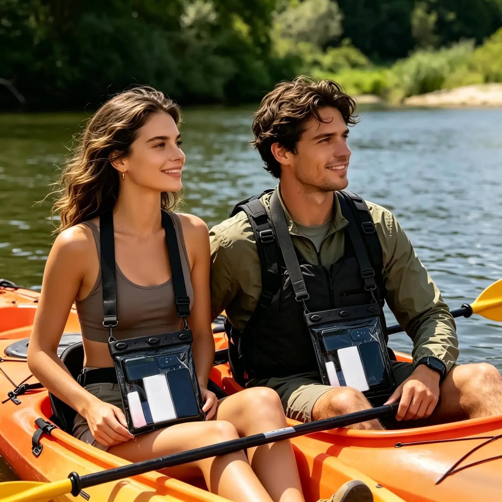Custodia Impermeabile per Cellulare con Touchscreen, Borsa Grande Subacquea per Telefono, Ideale per Crociere, Viaggi, Piscina, Rafting, Immersioni, Snorkeling, Nave