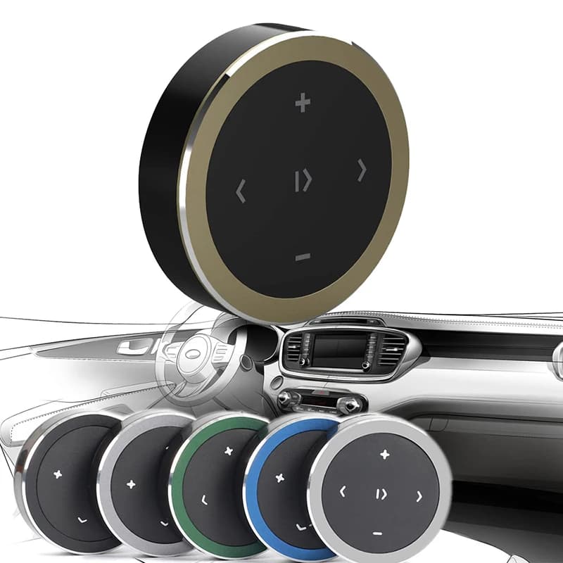 Nuova fotografia remota Riproduzione musicale Telecomando Protable Wireless Bluetooth Pulsante multimediale Auto Moto per tutti gli smartphone
