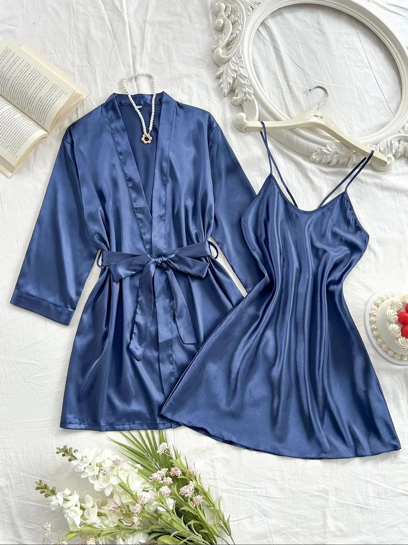 Nuovo pigiama da donna Set elegante e sexy da indossare per la casa Comoda camicia da notte Camicia da notte 2 set