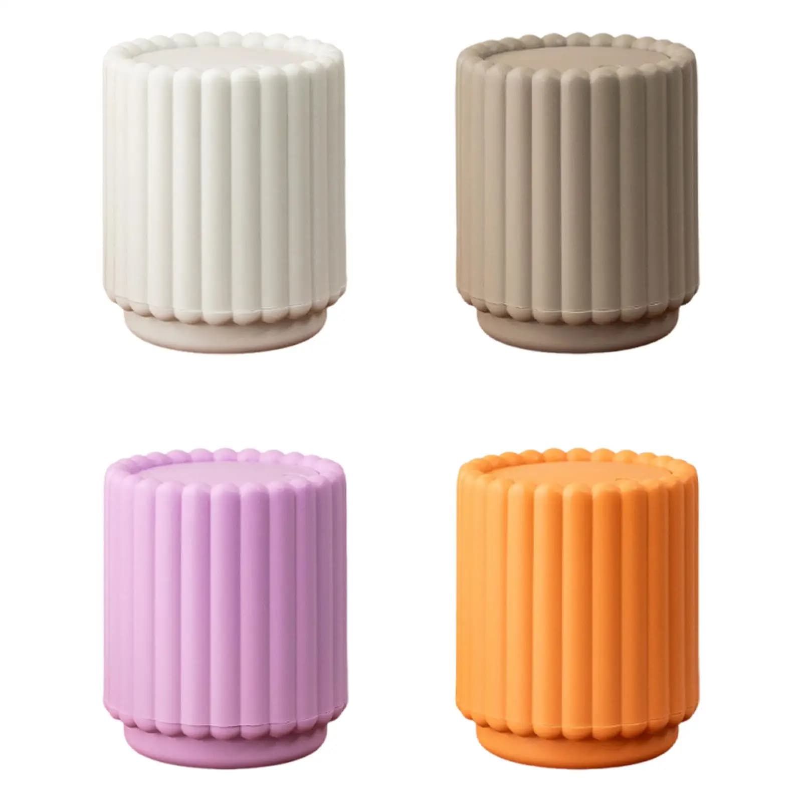 Mini cestino da scrivania con design a girasole, coperchio a pressione, contenitore per rifiuti in PP, salvaspazio, per ufficio e studio
