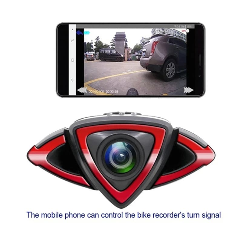 Telecamera da ciclismo 1080P Vista notturna WiFi Connessione per telefono cellulare Cam DVR Videoregistratore da ciclismo per bicicletta Acc