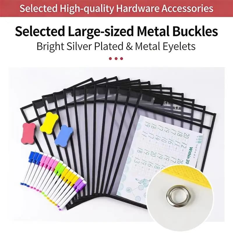 New Document Storage Bag Reusable Waterproof Clear Color Random File Folder Dry Wiping Kids Drawing Board For School Office