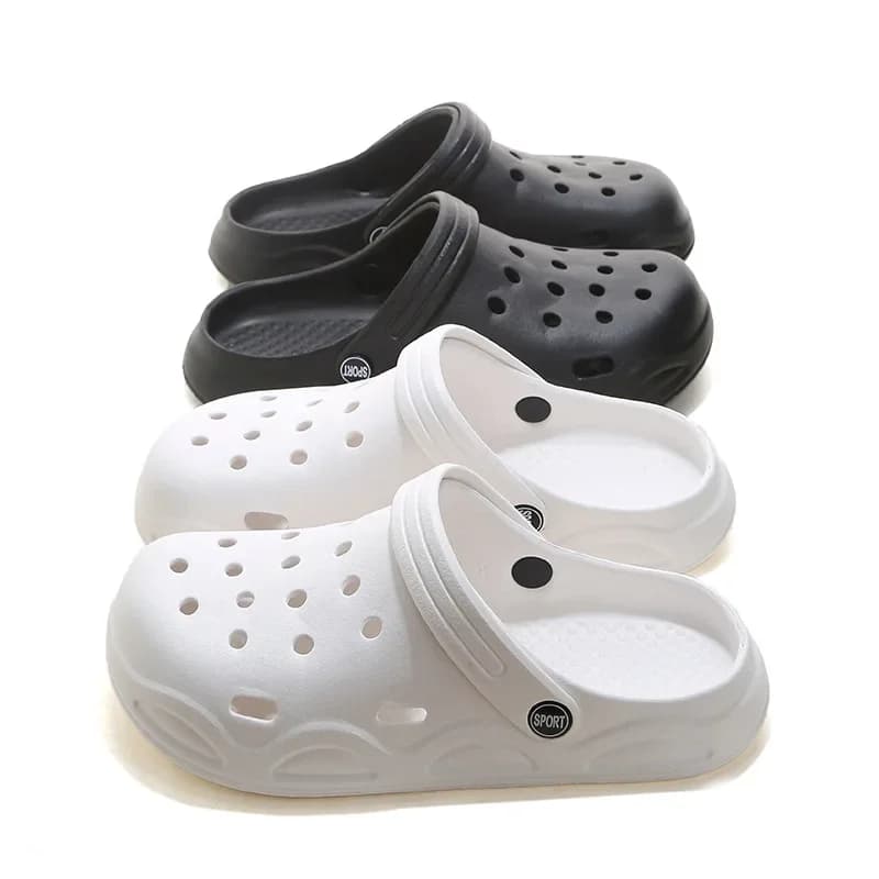 Abbigliamento estivo da uomo per esterni Scarpe da spiaggia da giardino con tacco semi coperto Scarpe da zoccoli da coppia Sandali comodi in materiale EVA traspirante
