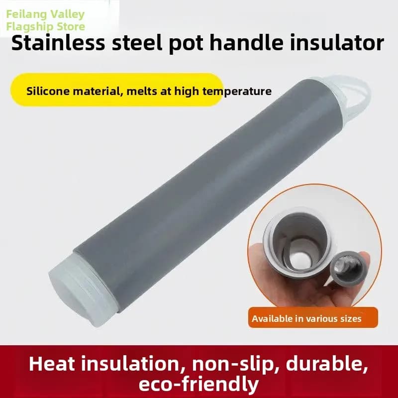 Heat-Resistant Handle Cover for Wok Iron Pan Cooking Utensil Kitchen Essential Anti-Scalding Tool for Stir-Frying in Home Kit...