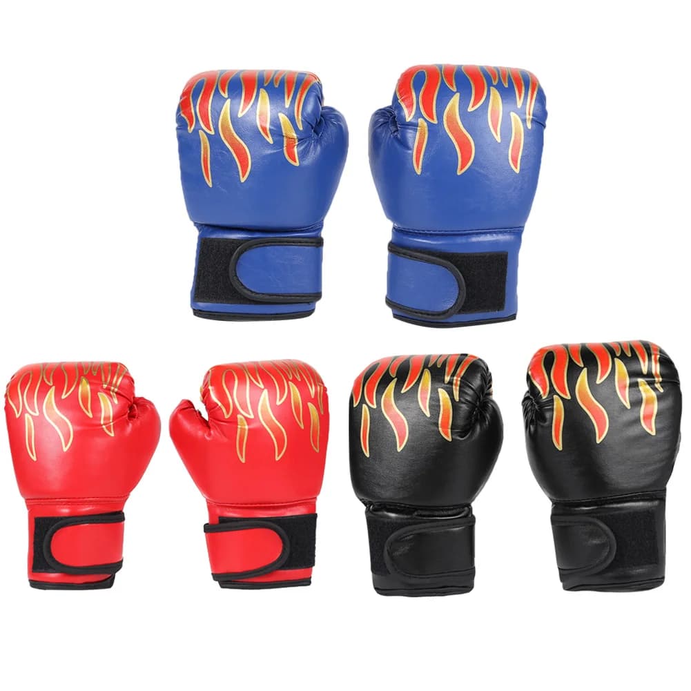 2Pcs Kids Boxing Gloves PU Leather Training Gloves Breathable Muay Thai Mitts Fighting Mitts for Punching Bag