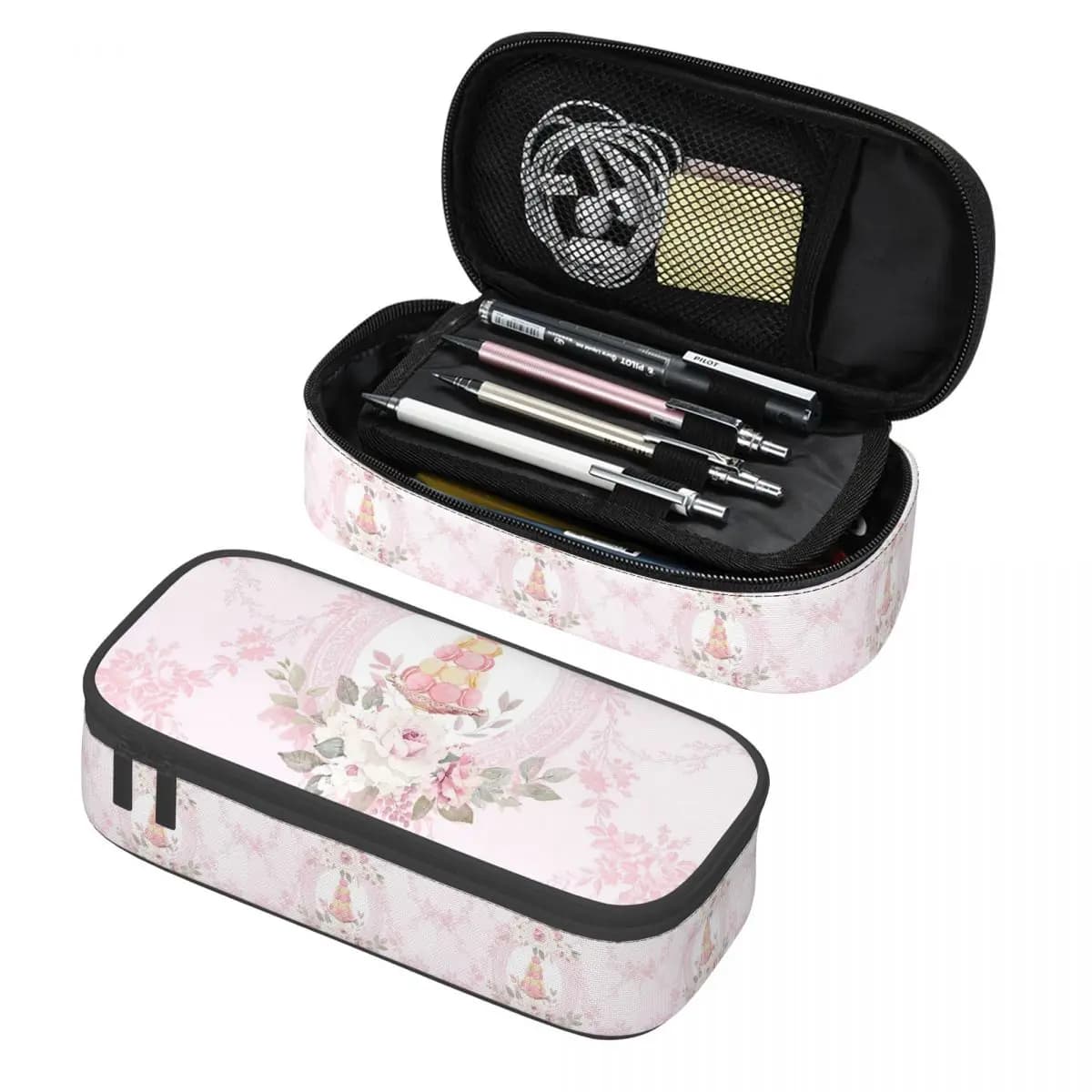 Astuccio per matite Marie Antoinette Afternoon Tea In French Paris, astuccio per cancelleria, astuccio per penne di grande capacità, borsa per matite