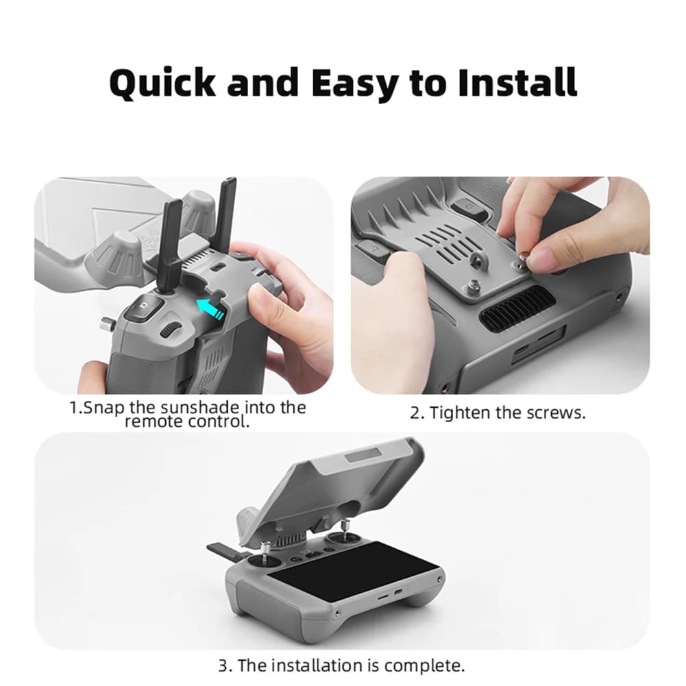 Parasole Pieghevole con Protezione Schermo per Telecomando DJI RC 2, Leggero e con Copertura Parasole