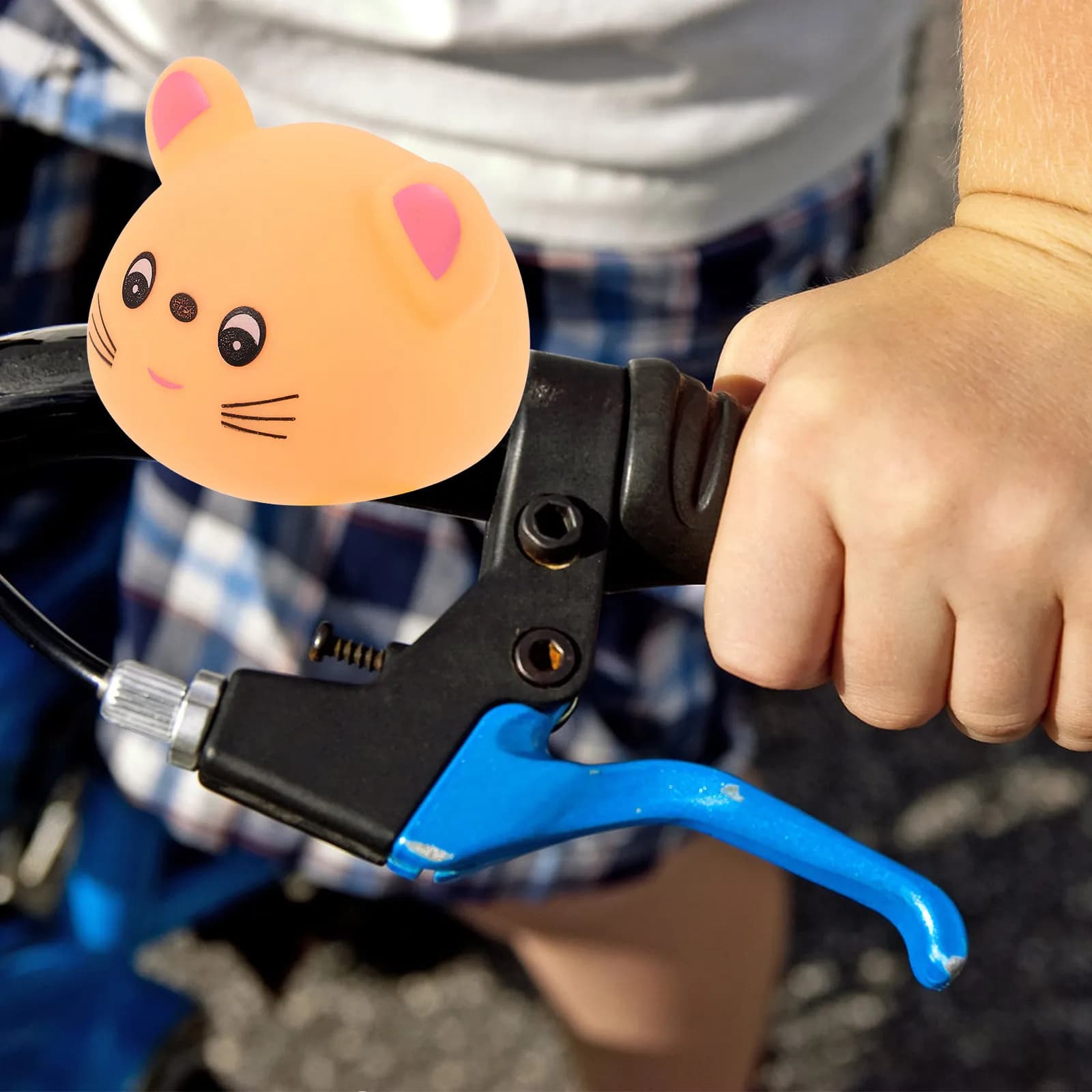 Clacson Rosa a Forma di Cartone Animato per Bicicletta, Luce e Avvisatore Acustico per Ciclismo Notturno Sicuro, Decorazione Riflettente