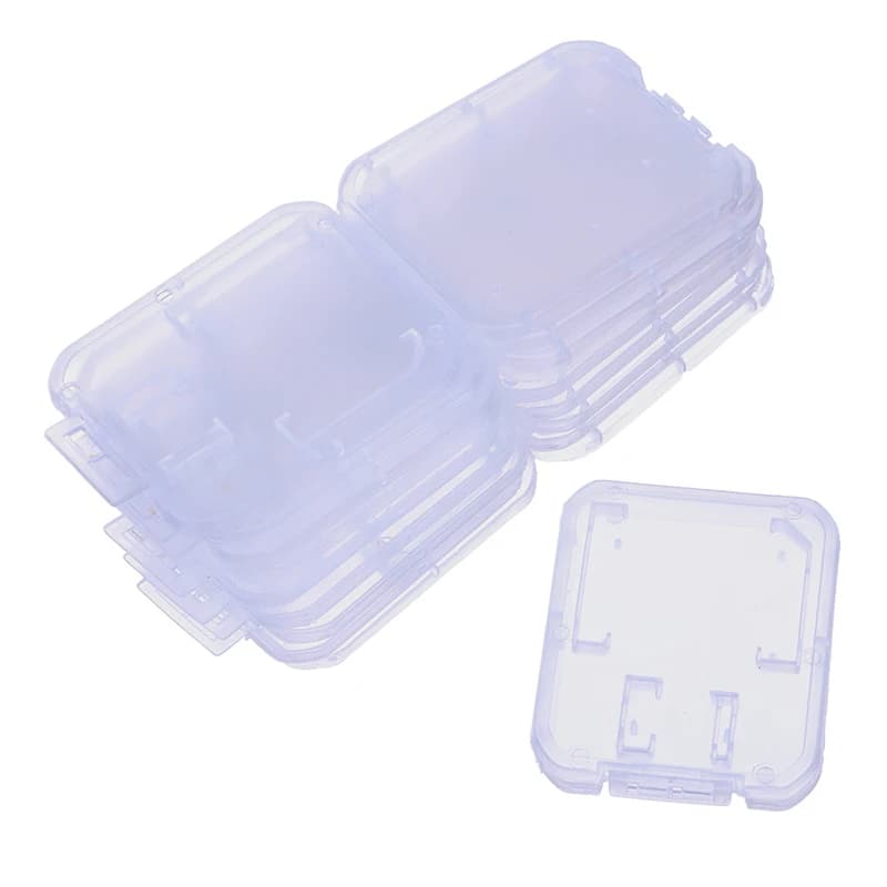 10 Pezzi Custodia Trasparente in Plastica per Schede di Memoria, Scatola Protettiva per Schede SD e TF, Contenitori Trasparenti per Conservazione Schede di Memoria