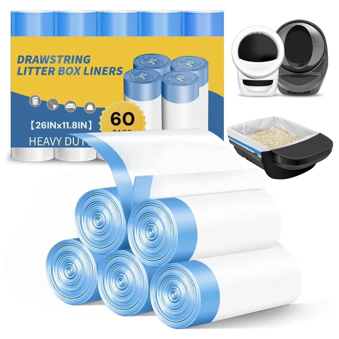 40 Cat Litter Box Liners, Suitable for Automatic and Robotic Cat Litter Boxes, Heavy-Duty Cat Litter Box Liners, 26in X 11.8in