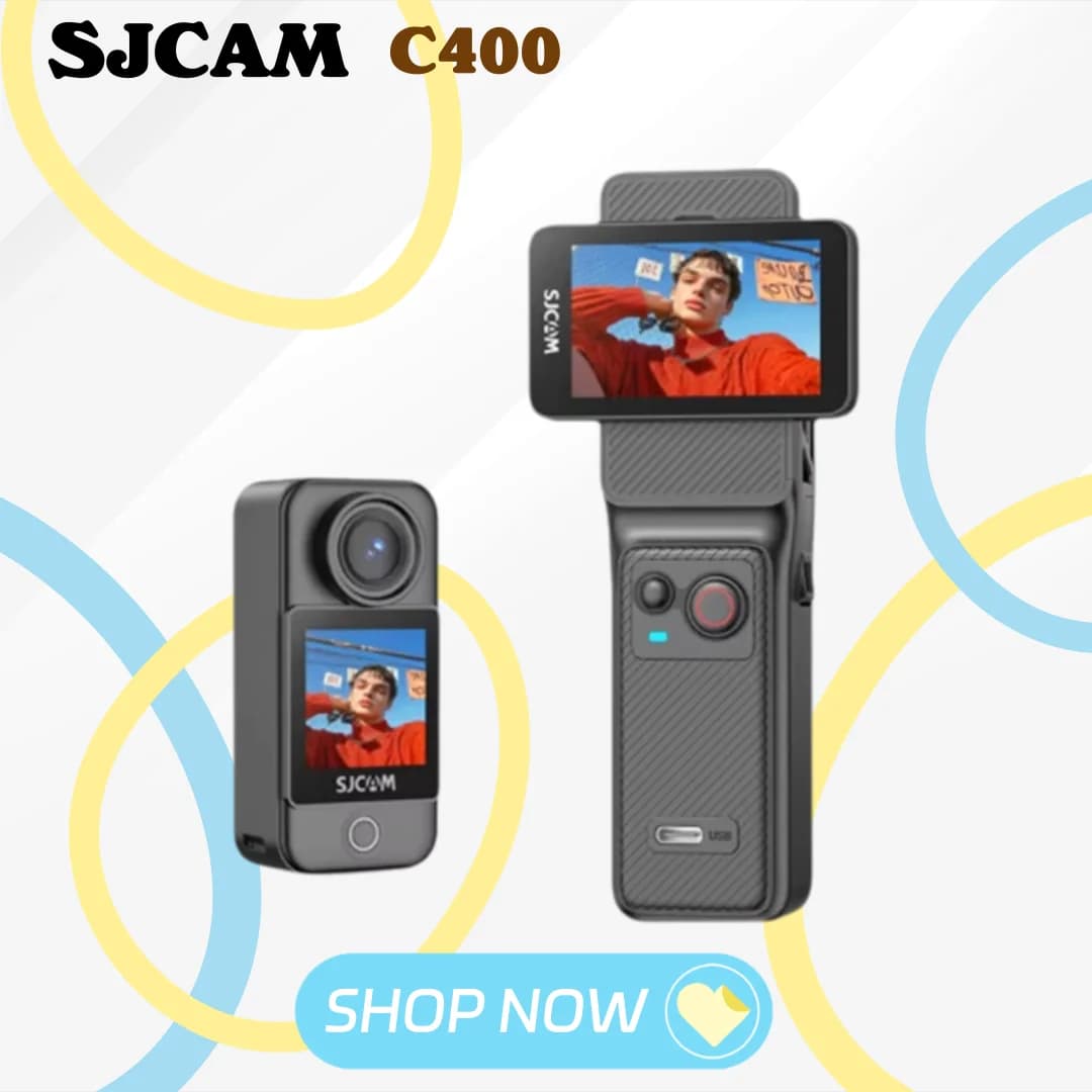 SJCAM C400 Thumb Action Camera 4K FHD Trasmissione di immagini Telecomando 30M Impermeabile 5G WiFi Pocket Camera Sport Action Cam