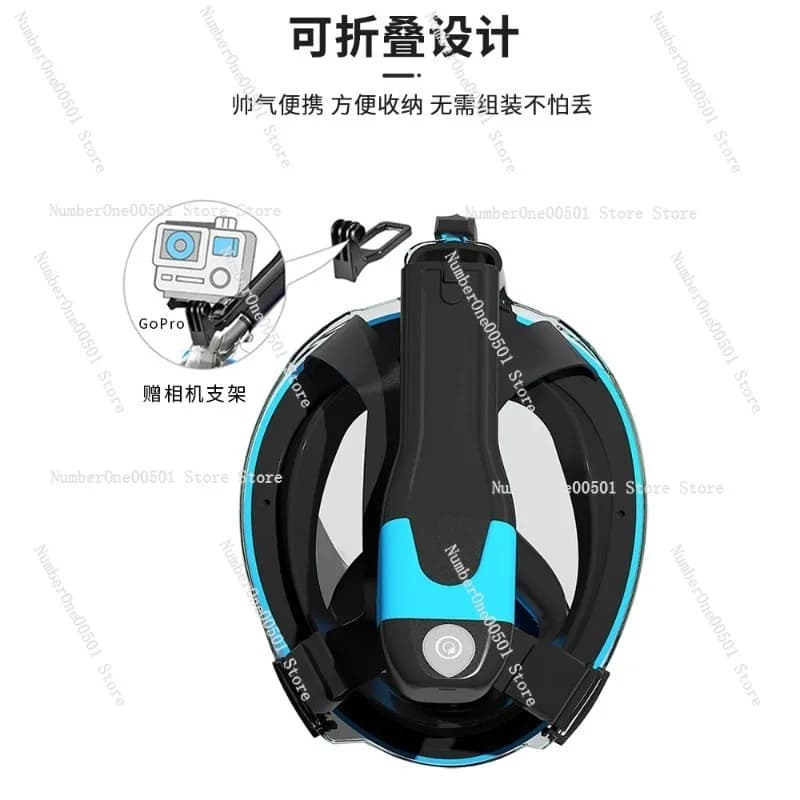 Maschera Subacquea Integrale per Bambini e Adulti con Lenti Correttive, Set Snorkeling Elettrico Antiappannamento Dry Top
