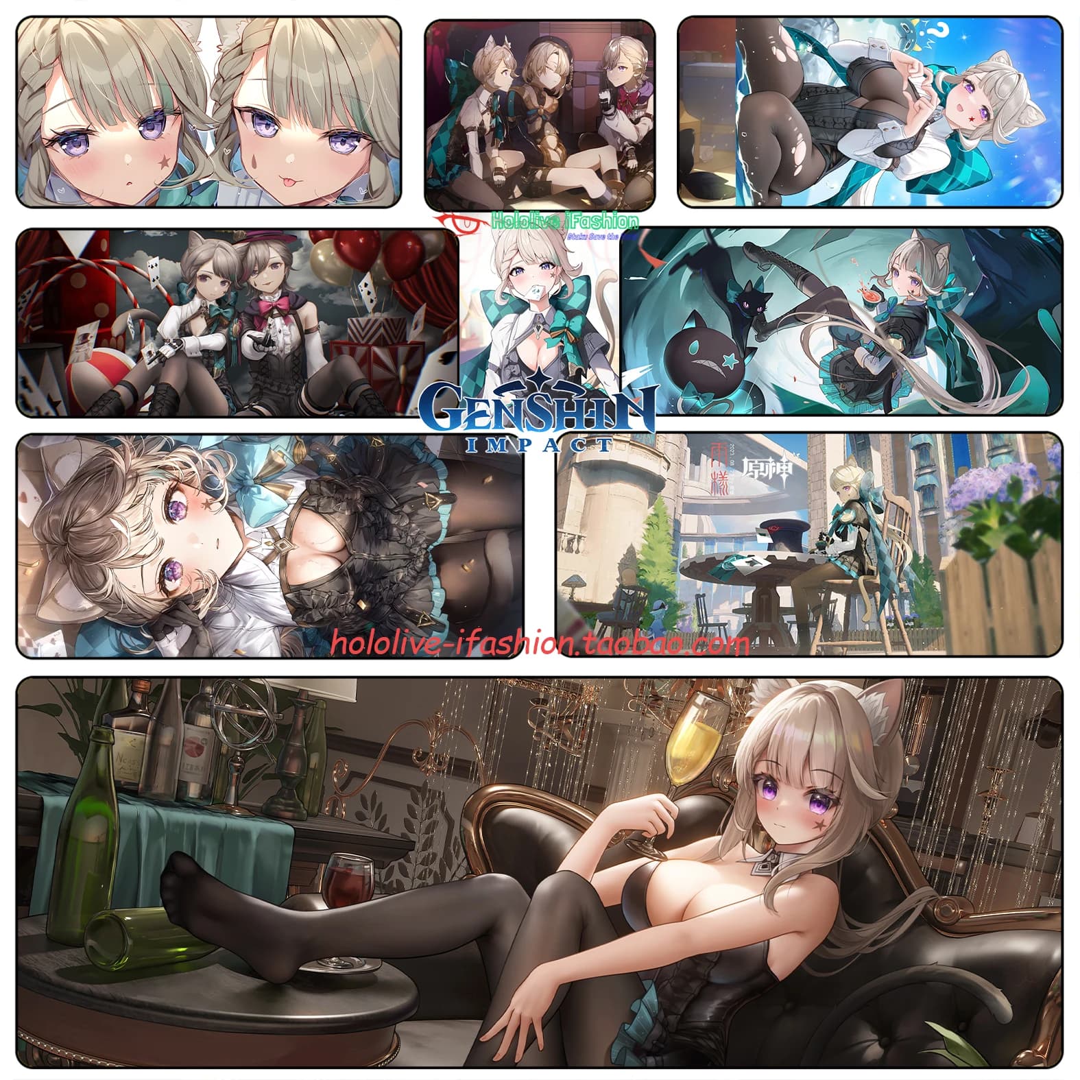 Lynette Mouse Pad Genshin Impact Tappetino da gioco Tappetino per tastiera Tappetino per mouse Tappetino da scrivania Accessorio Gaming Office Computer Lavoro Regalo Dropship