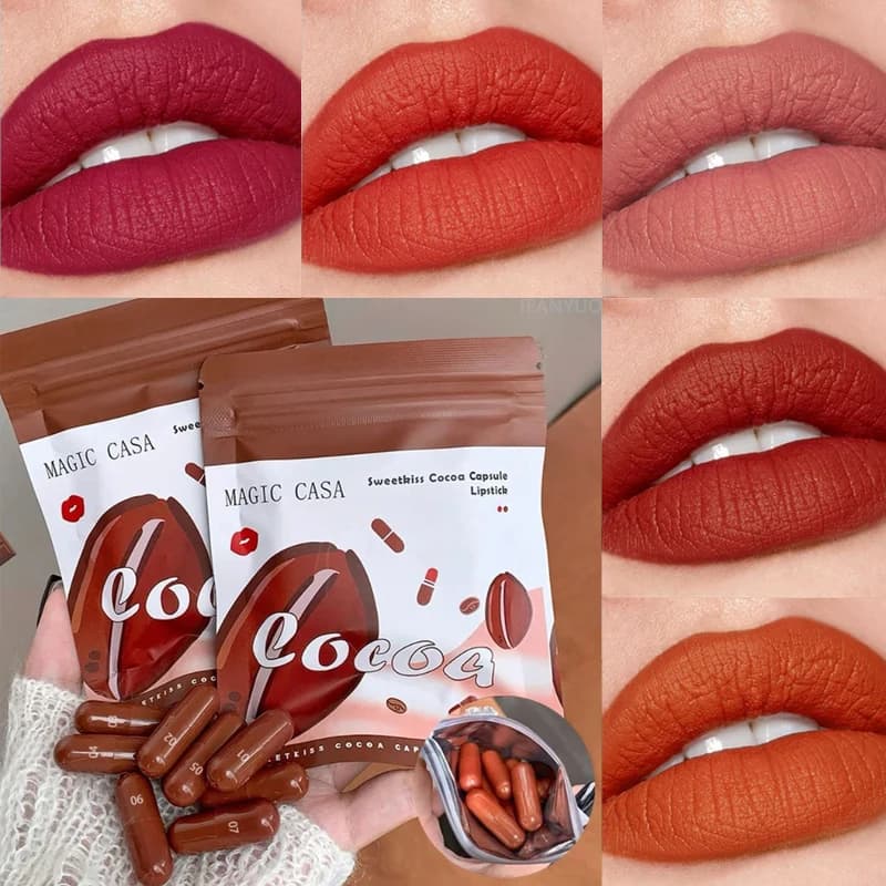10 colori conveniente mini capsula rossetto set velluto opaco smalto per labbra impermeabile sexy nudo facile da colorare rossetto novità trucco
