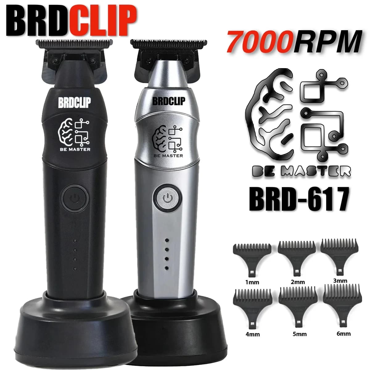Professional electric haircut BRDCLIP BRD 617 Metal DLC Blade With barber cutter base