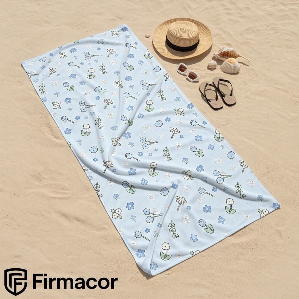 Blue Tulip Whisper Cartoon Anime Beach Towel Microfiber Quick Dry Super Absorbent Soft Bath Towel for Kids Adults Travel